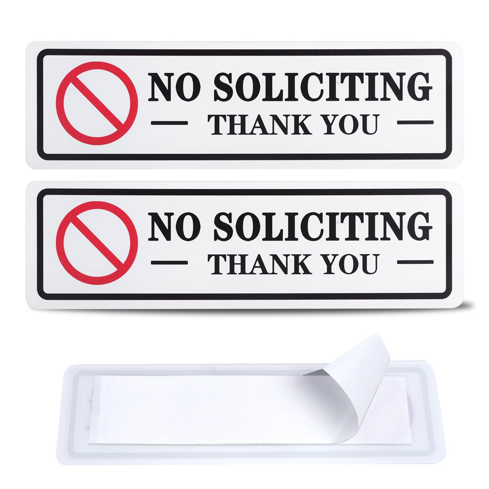 2 Pack No Soliciting Sign for House That Keeps Solicitors Away, 2 Super Strong