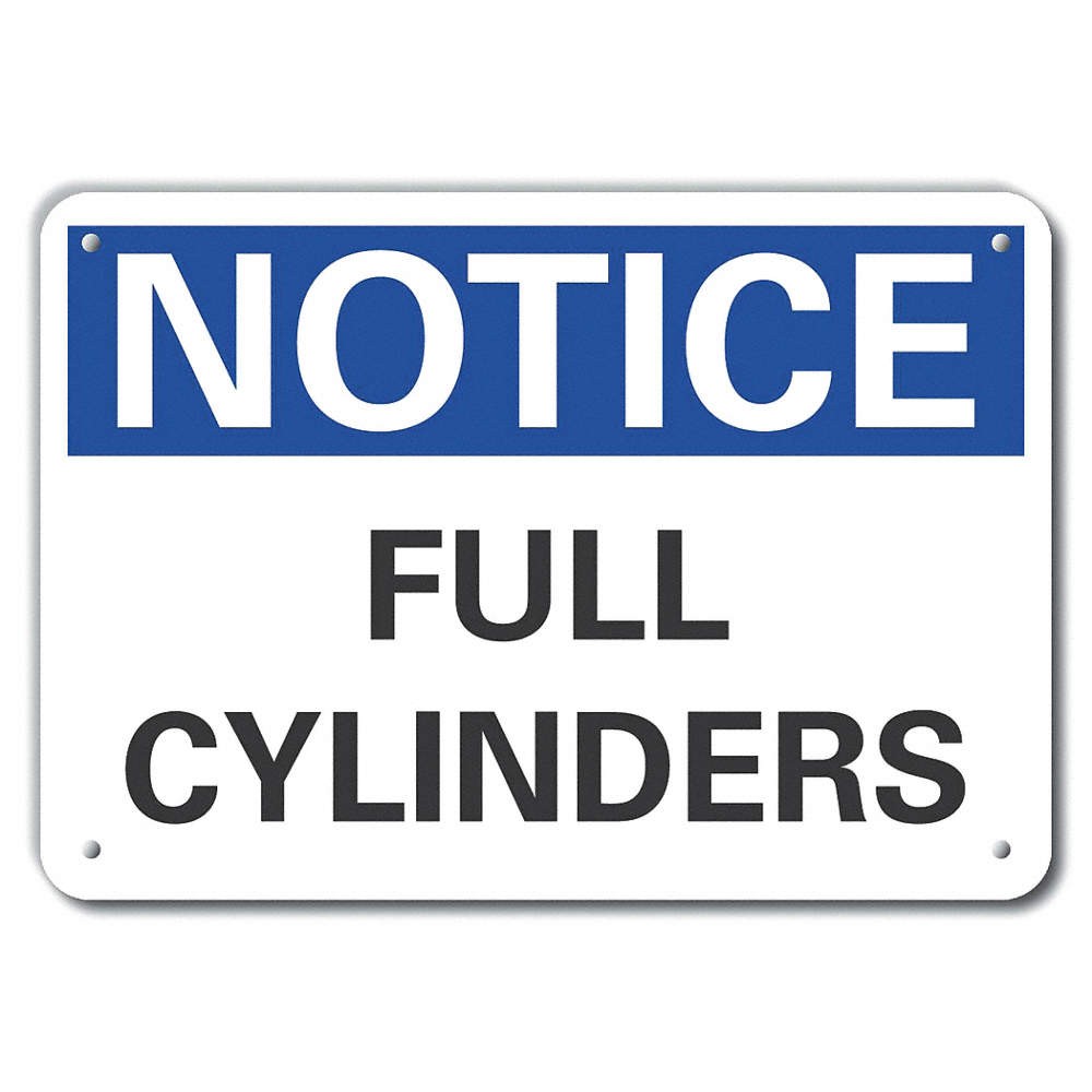 LYLE LCU5-0091-NP_10X7 Cyl Handling Notice Sign,7x10in,Plastic 64NM55