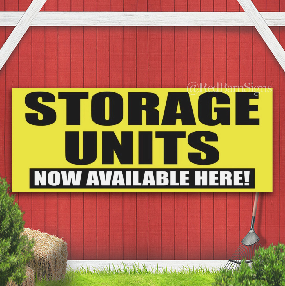 STORAGE UNITS NOW AVAILABLE HERE Indoor Outdoor Banner Sign with grommets