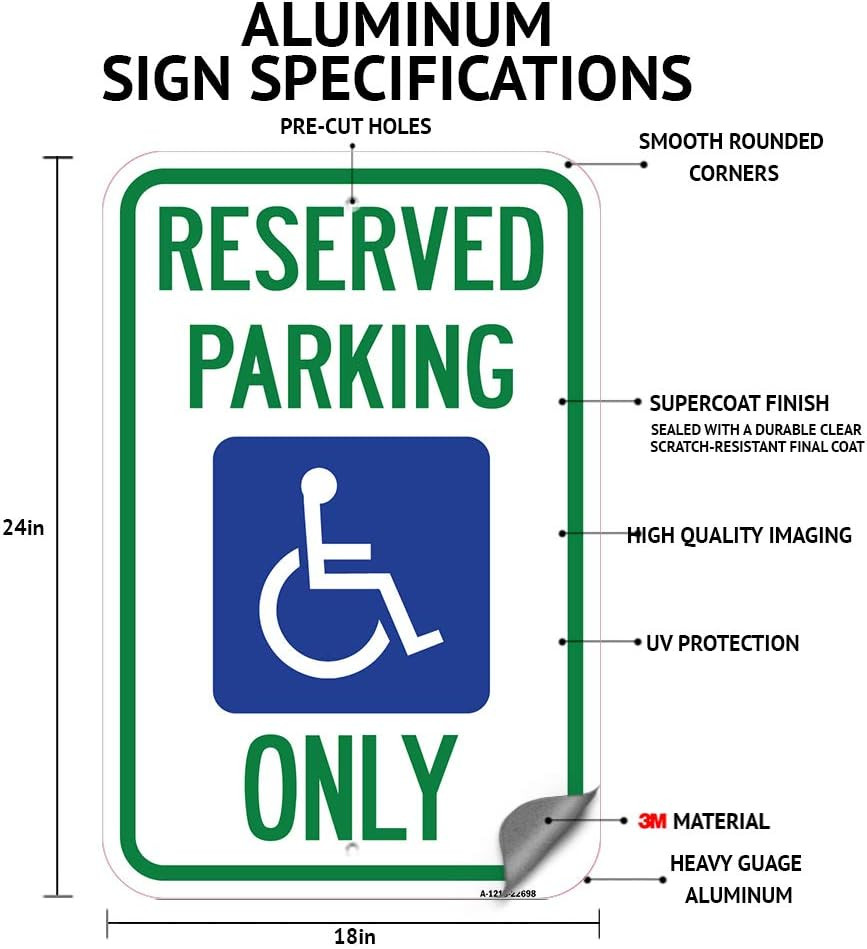 Enter Sign with Up Arrow – 2 Pack 18″x24″ Durable Aluminum, Weatherproof
