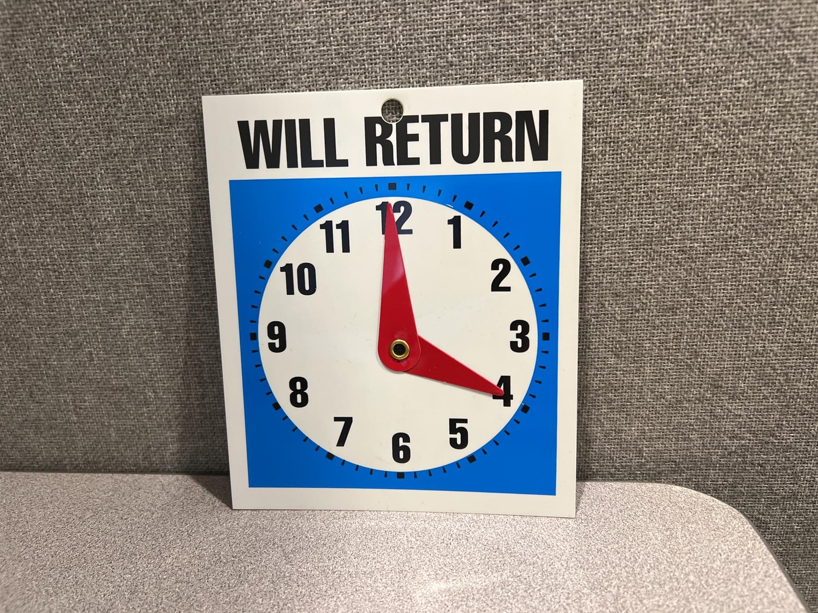 Double Sided “OPEN COME IN/ WILL RETURN” w/ Clock sign 5 x 6