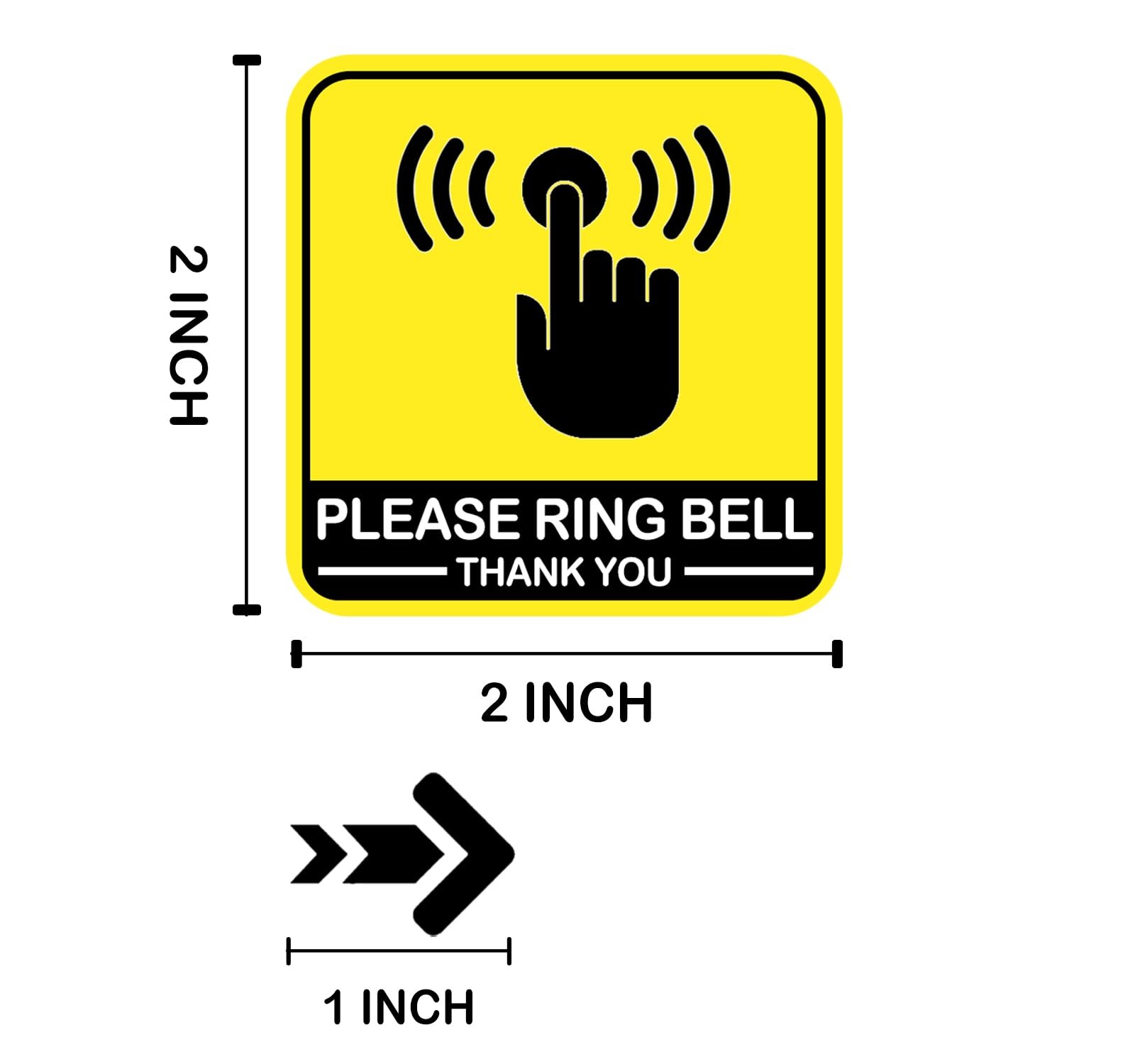 4pcs Tiny Please Ring Bell Sticker Please Rings Doorbell Outdoor Tiny Signs B…