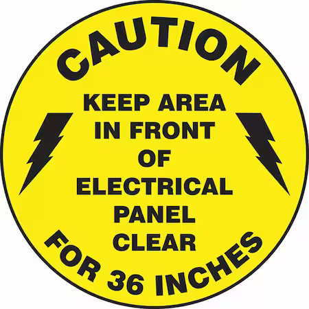 ACCUFORM MFS778 Slip-Gard Round Floor Sign, 17 in H, 17 in W, Vinyl, Circle,