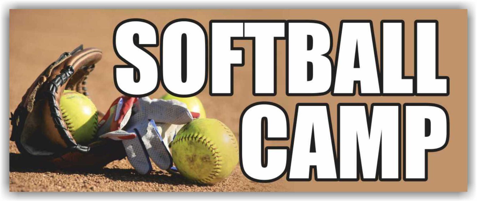 SOFTBALL CAMP Advertising Banner Vinyl Sign Instructor Coach Kids Sports games