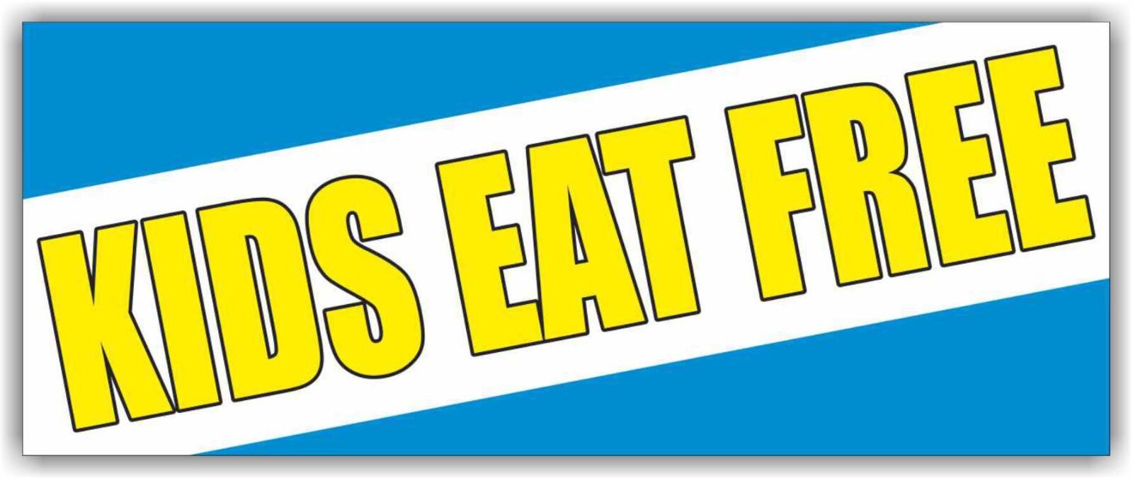 KIDS EAT FREE Advertising Banner Vinyl Mesh Sign Buffet Restaurant Bar Food