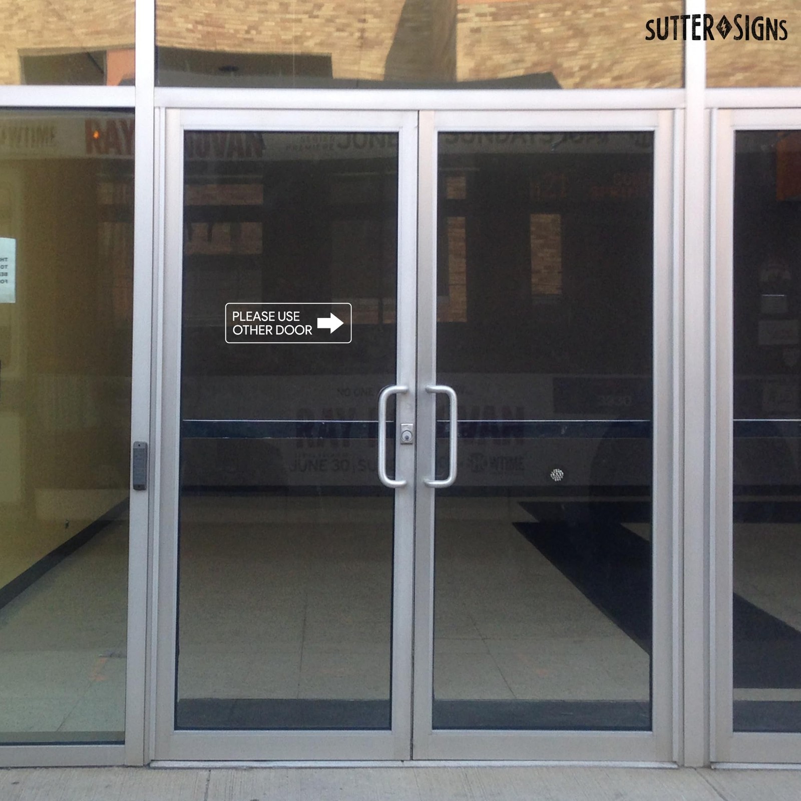 Please Use Other Door Stickers, Left and Right Arrow Decals, 12″ x 4″ Transpa…