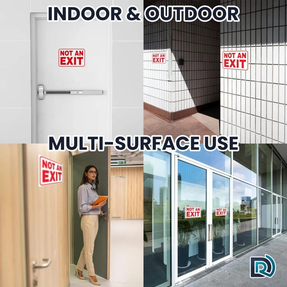 Not an Exit Sticker, 6×4 Inch Vinyl Decals, Pack of 2, Easy Peel & Stick Safe…