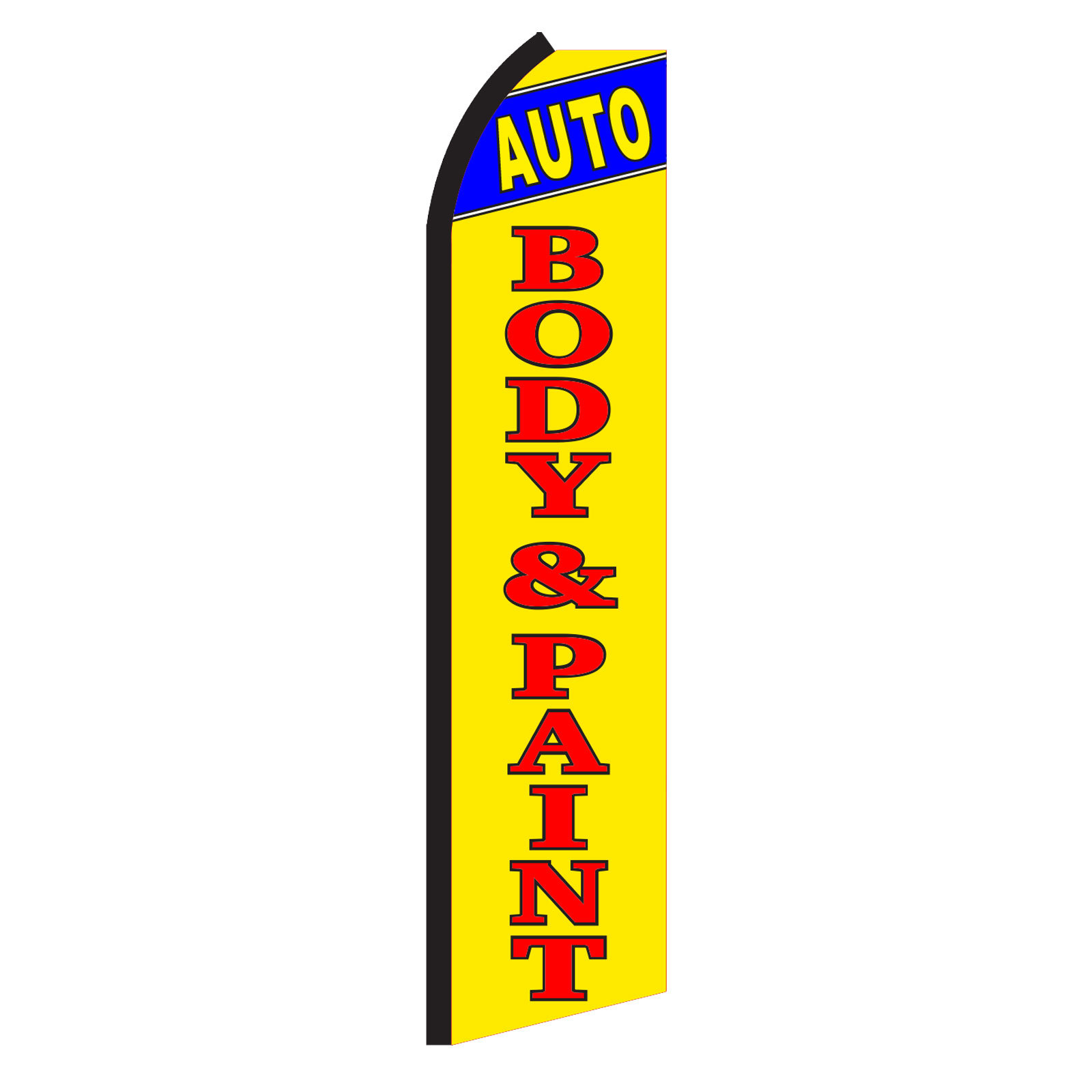 AUTO BODY Banner Flag Only PAINT Advertising Flutter Feather Sign Swooper
