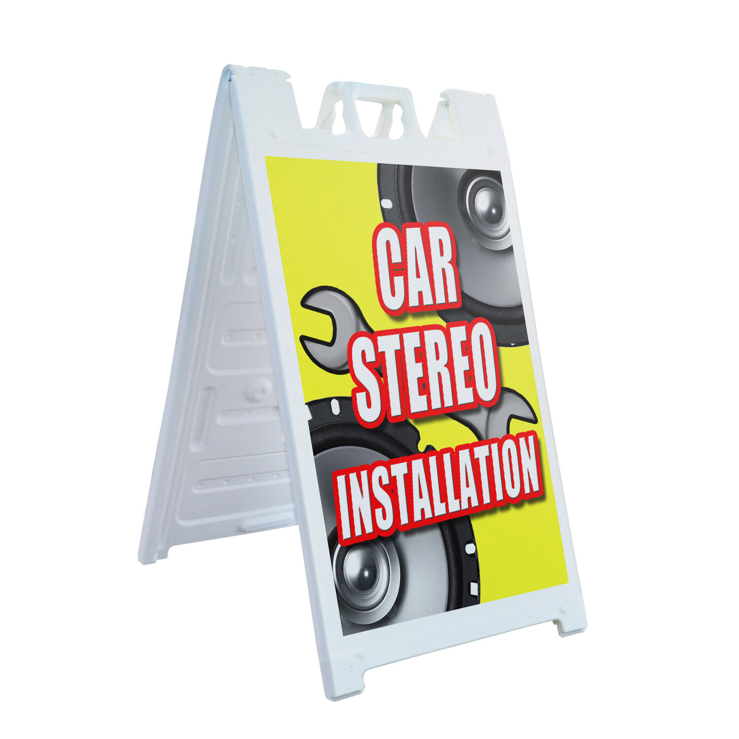 A-frame Sidewalk Car Stereo Installation 24″ x 36″ Double Sided A-Frame Sidewalk