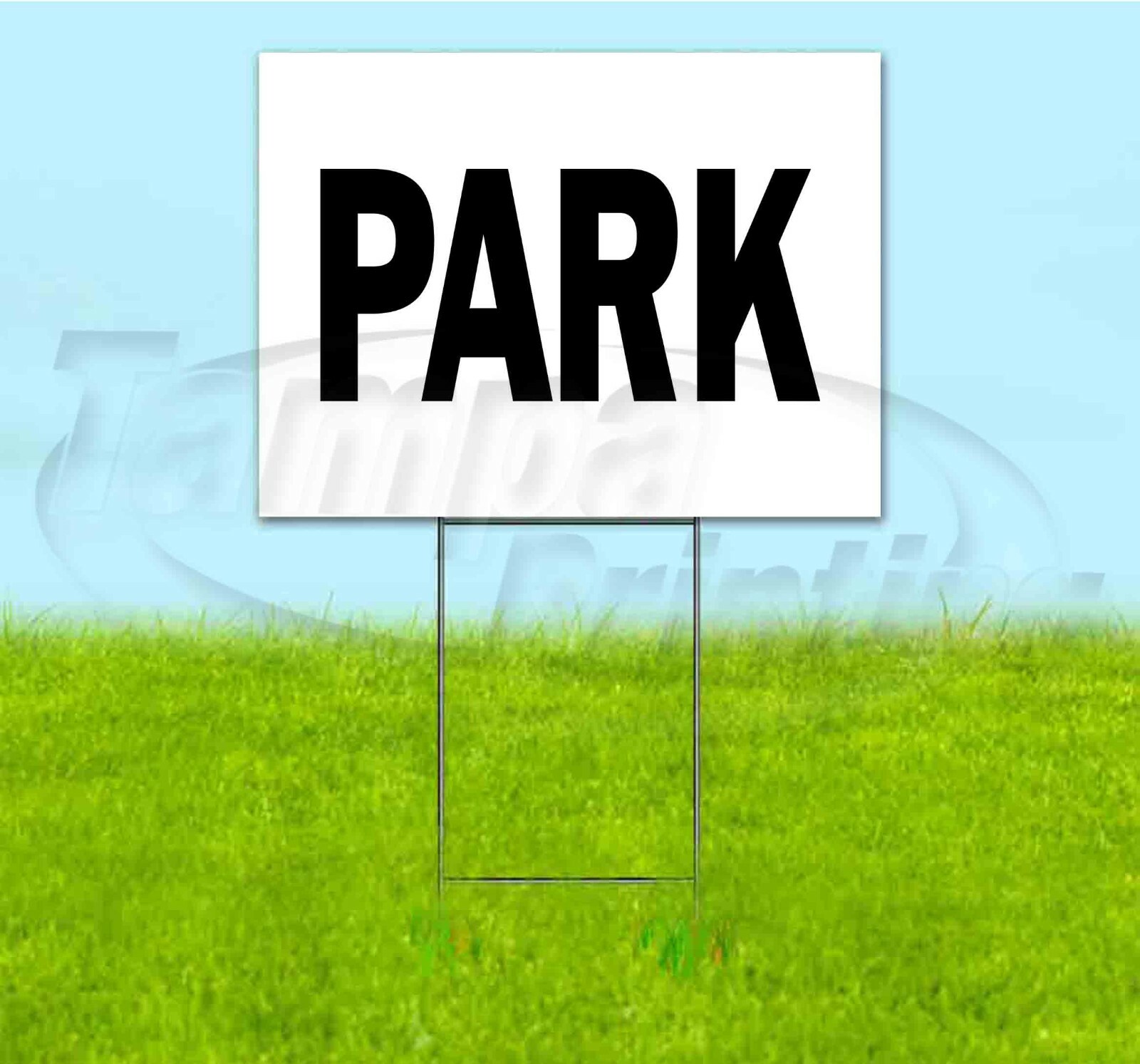PARK 18×24 Yard Sign WITH STAKE Corrugated Bandit DIRECTIONAL
