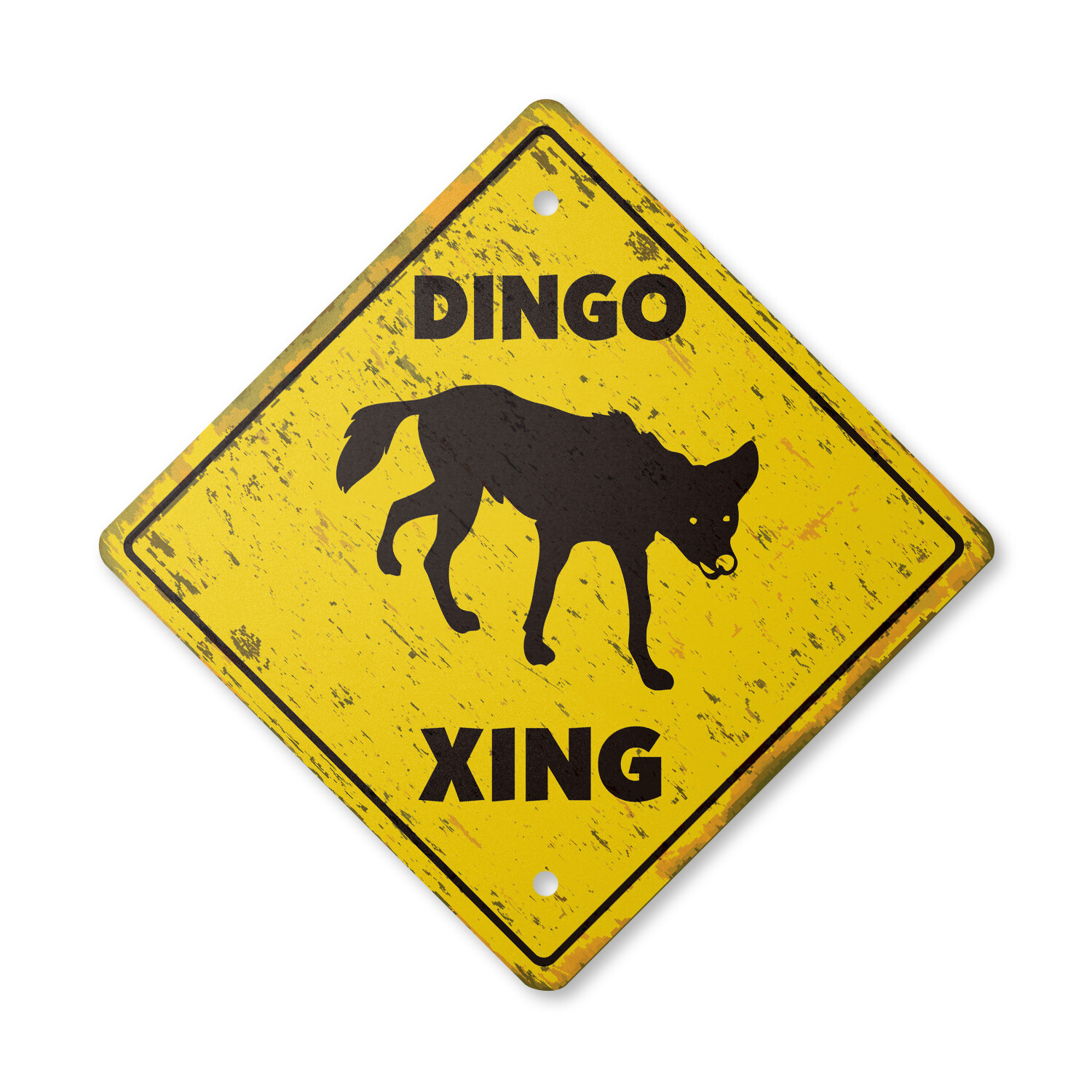 Dingo Vintage Crossing Sign Xing Plastic Rustic Indoor Outdoor Tall australia ou