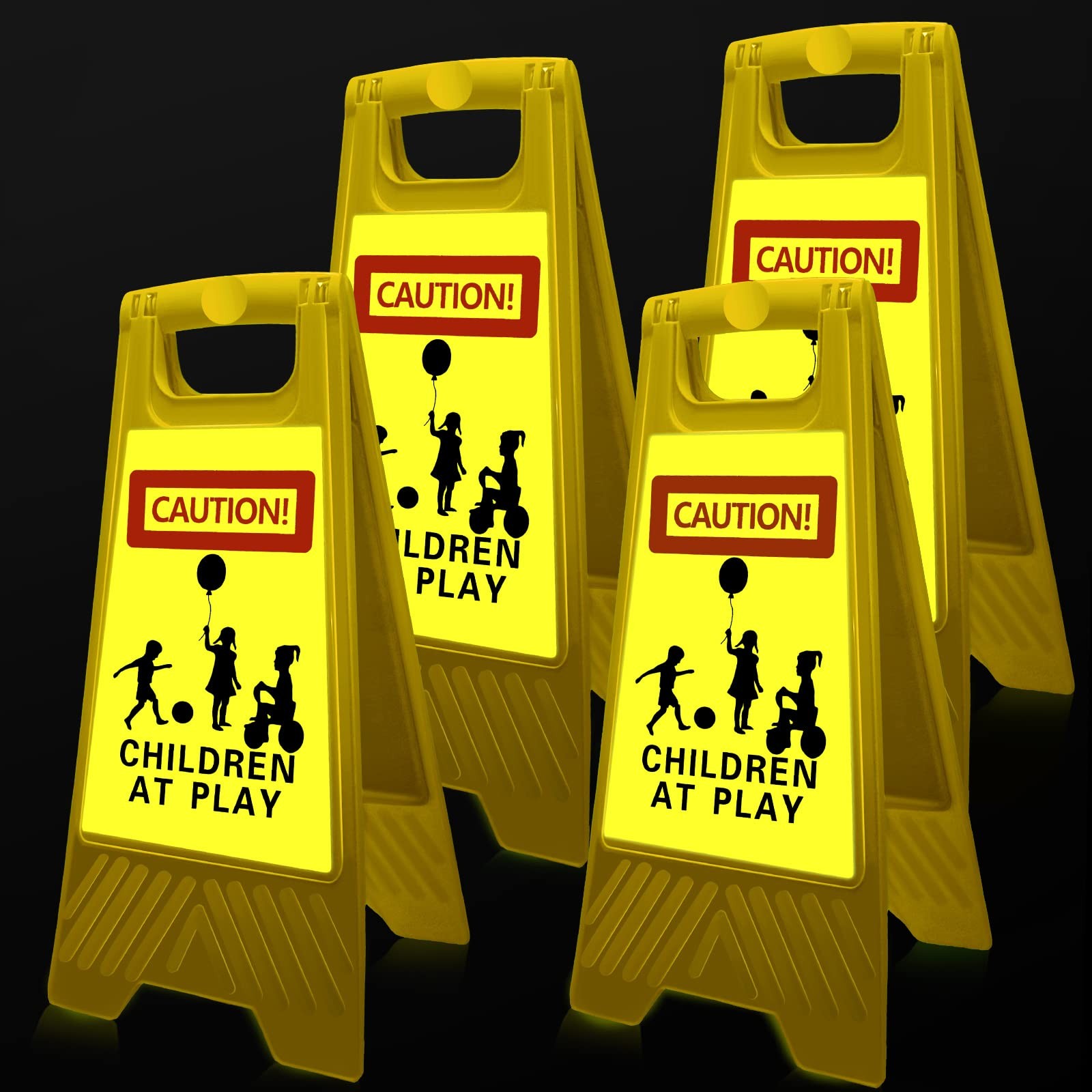 Kids at Play Sign 24 Inch Reflective Double Sided – Safety for Street