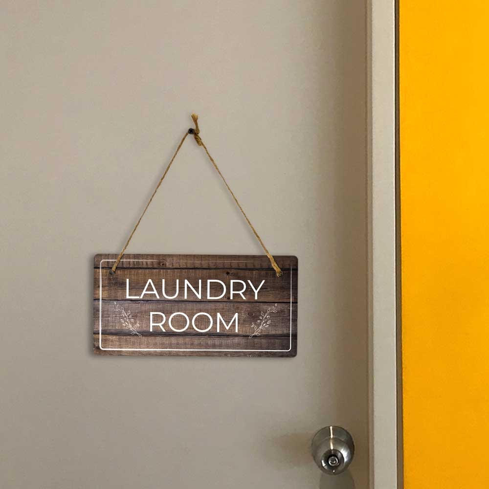 Rooms & Spaces | Rustic Dark Wood 5 x 10″ Hanging Signs