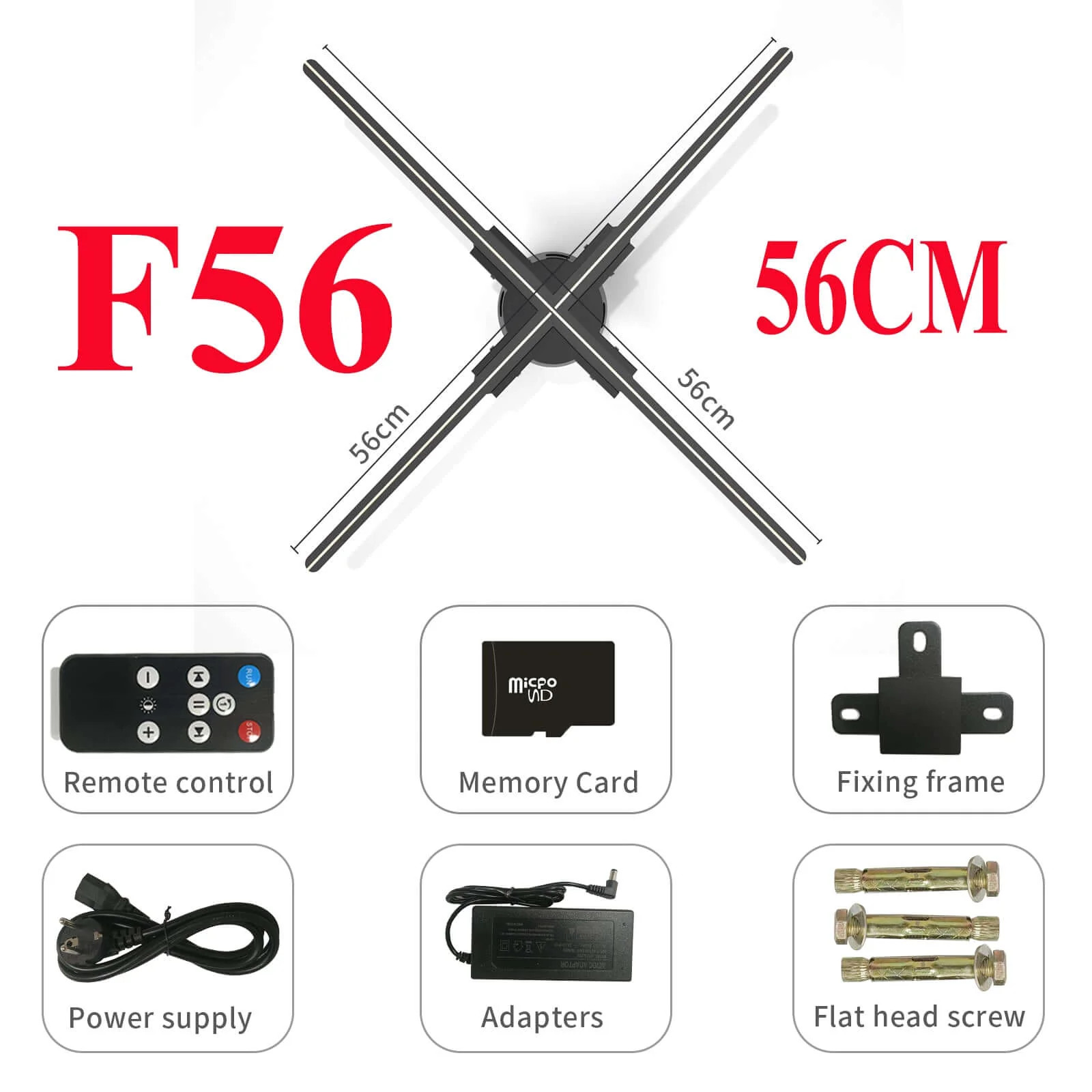 3D Hologram Fan LED Display Advertising Projector Shop Video Sign 3D Hologram