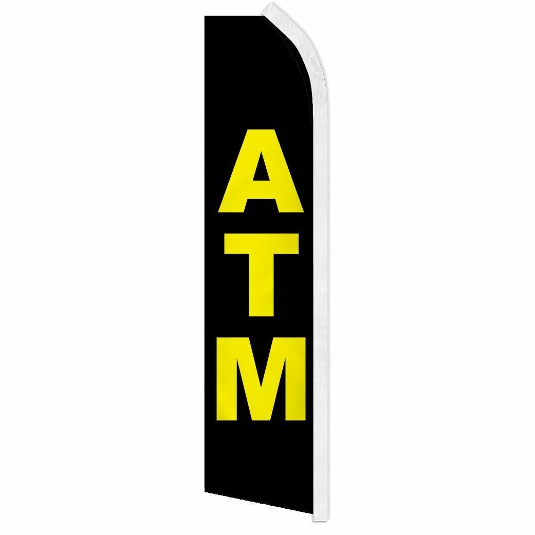 “ATM” advertising super flag swooper banner business sign sale bank money cash