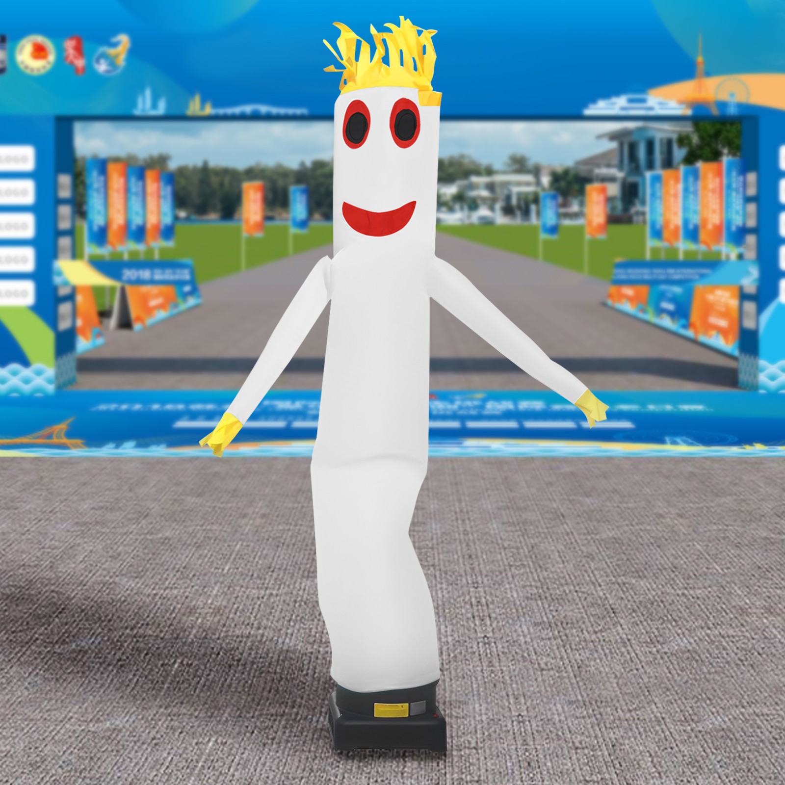 3m/10ft Waving Inflatable Tube Guy, Blow Up Giant Waving Arm Fly Human Model