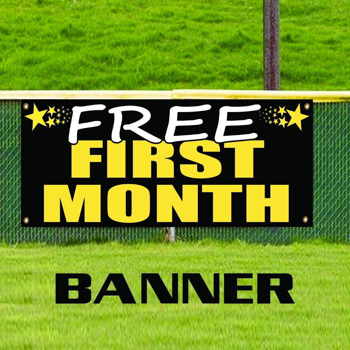 Free First Month Promotion Vinyl Banner Business Sign Indoor Outdoor Shop Retail