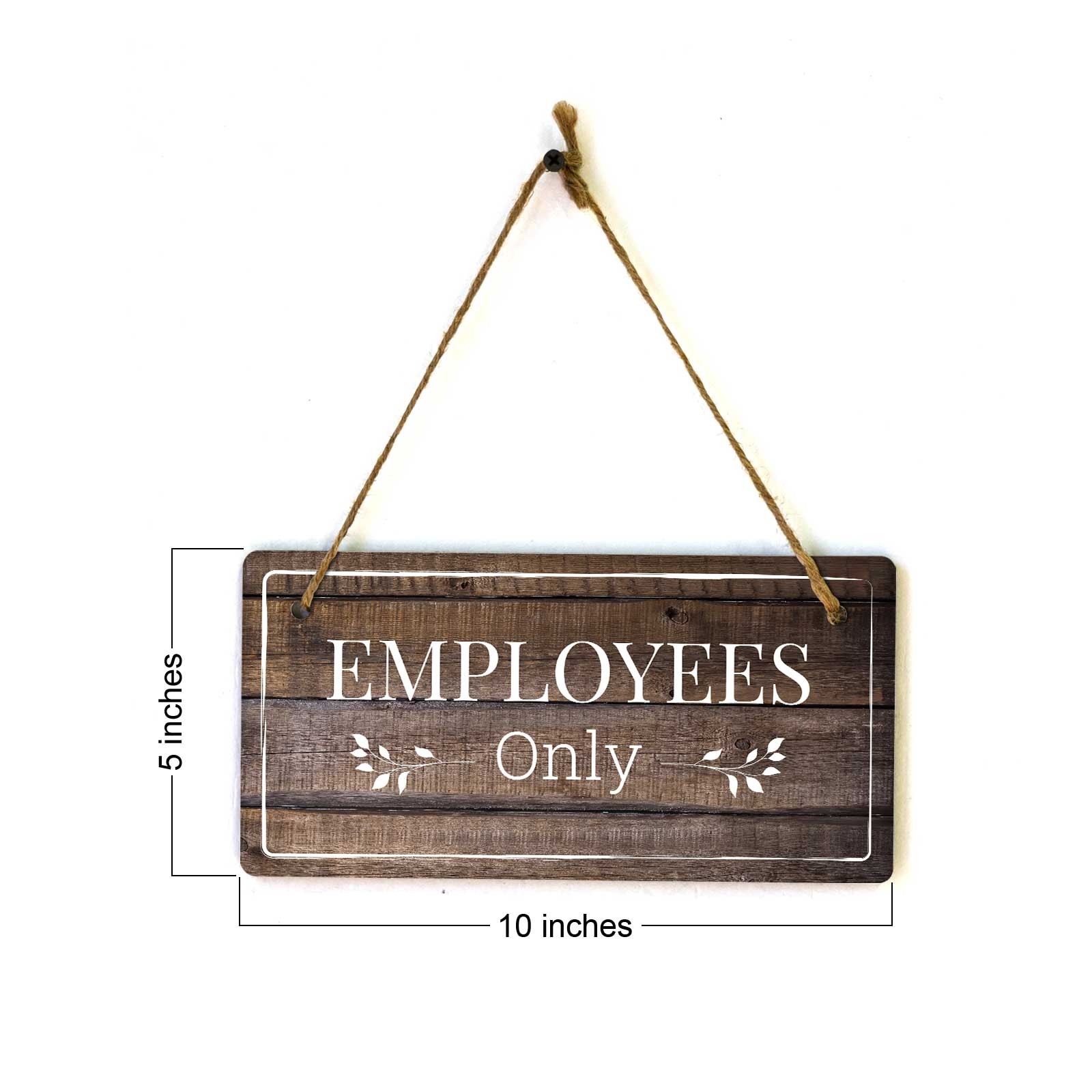 Access & Entry Control | Rustic Dark Wood 5 x 10″ Hanging Signs