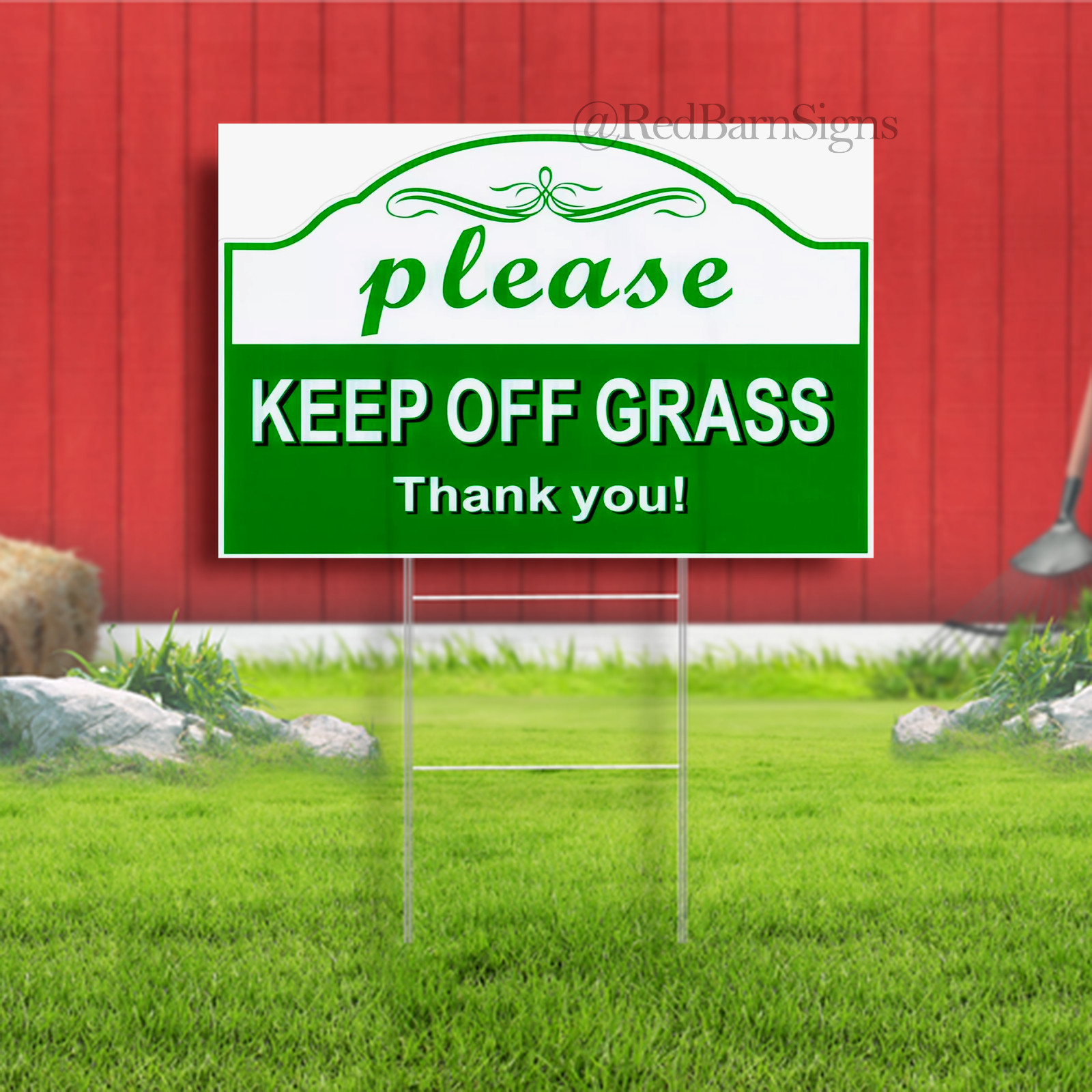 Keep off Grass Sign for Lawn, Waterproof Indoor Outdoor Yard Sign