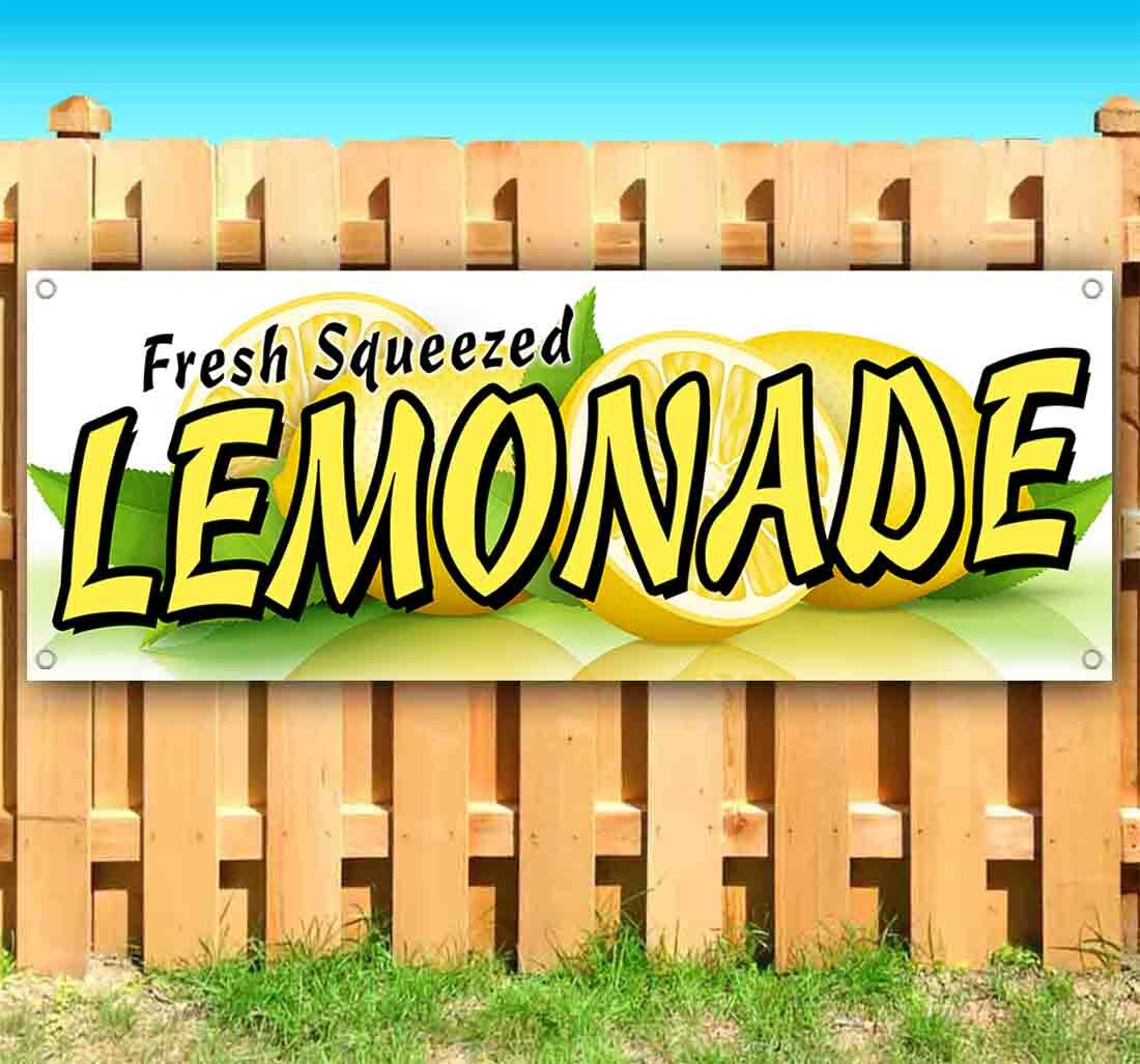 FRESH SQUEEZED LEMONADE Advertising Vinyl Banner Flag Sign Many Sizes DRINKS