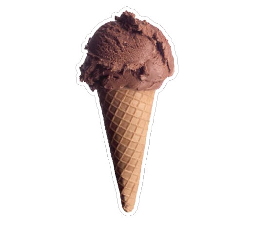 ICE CREAM SUGAR CONE CHOCOLATE Concession Decal truck cart trailer stand