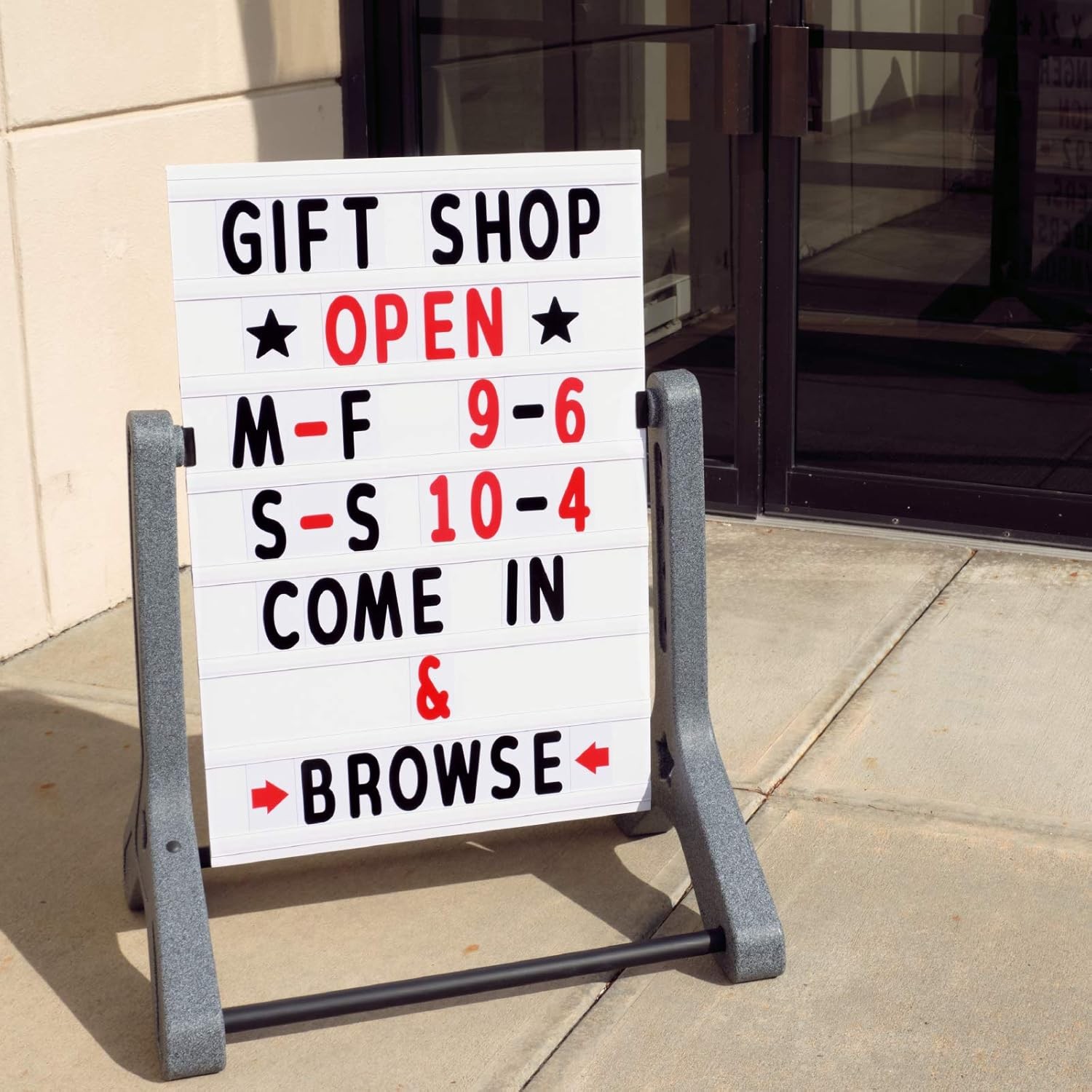Swinging Changeable Message Sidewalk Sign 24″ x 36″ Sign W/ 792 Pre-Cut Double
