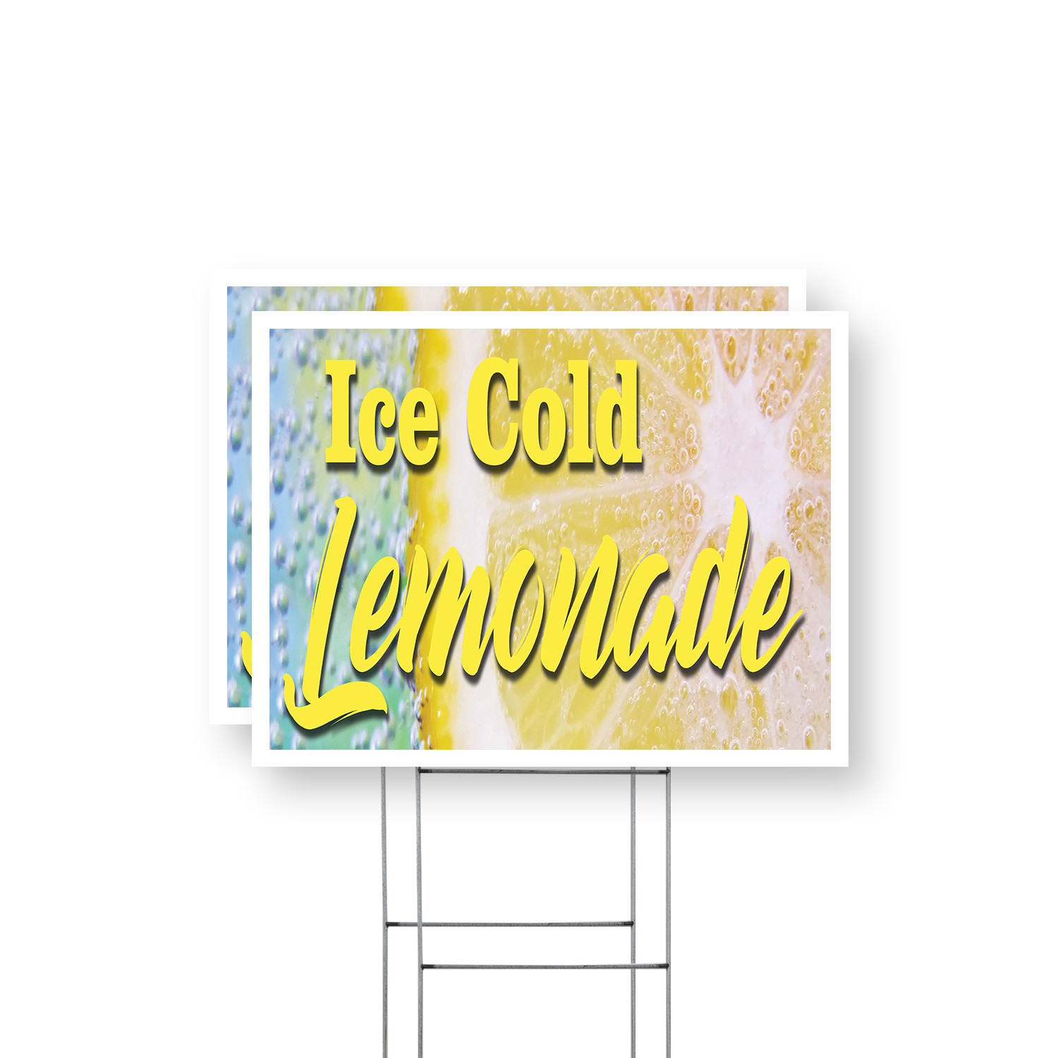 Iced Cold Lemonade Yard Sign Refreshing Drinks, Summer Favorites, Food Stands