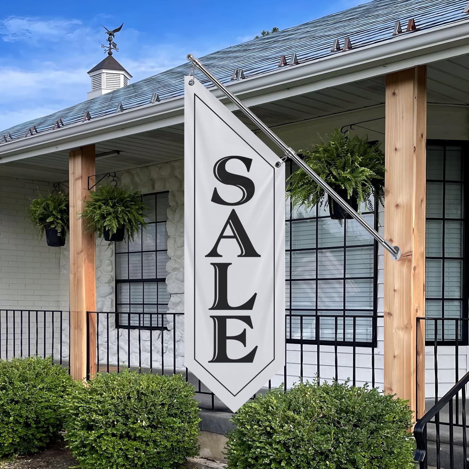 Sale Flag for Business, Double-Sided Sale Signs with Pole Kit & Mounting Bracket