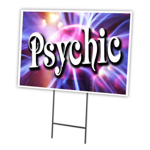 Psychic Yard Sign & Stake outdoor plastic coroplast window