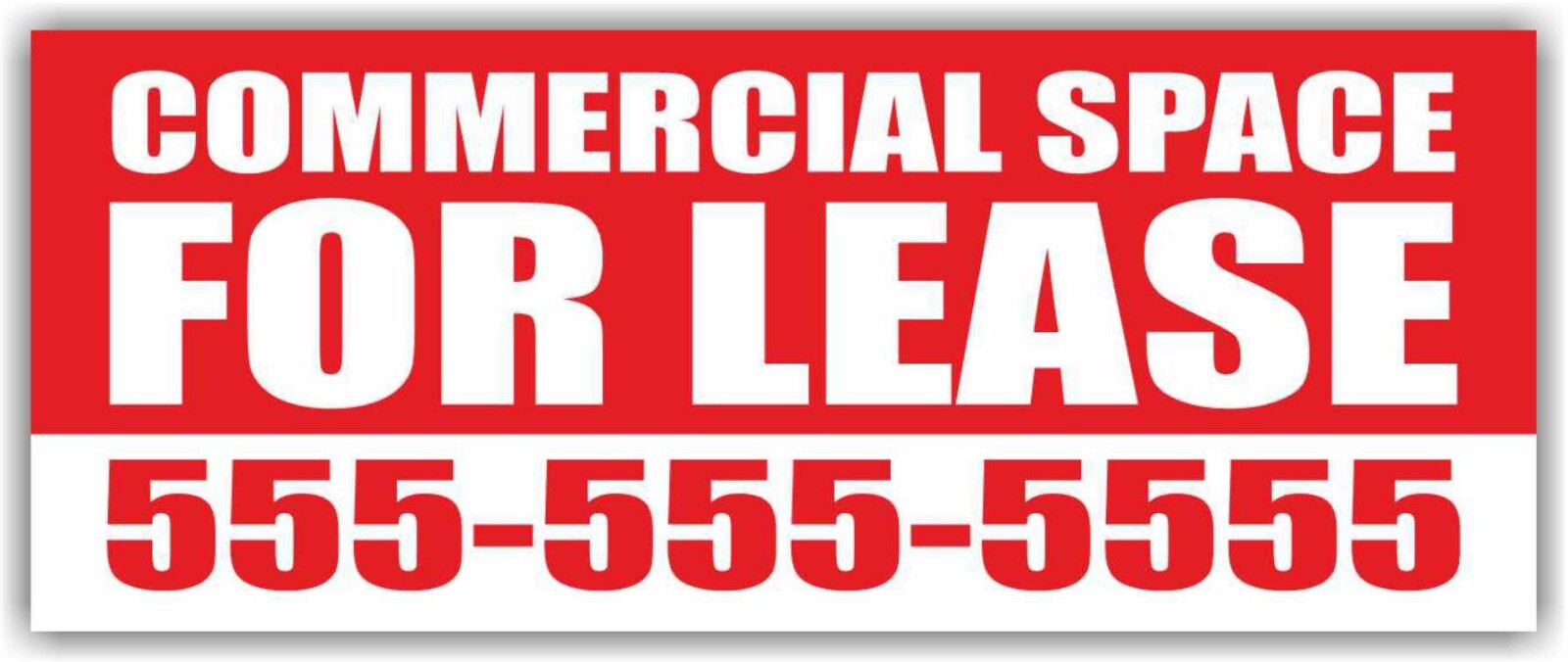 COMMERCIAL SPACE FOR LEASE Advertising Banner Vinyl Sign rent realtor office