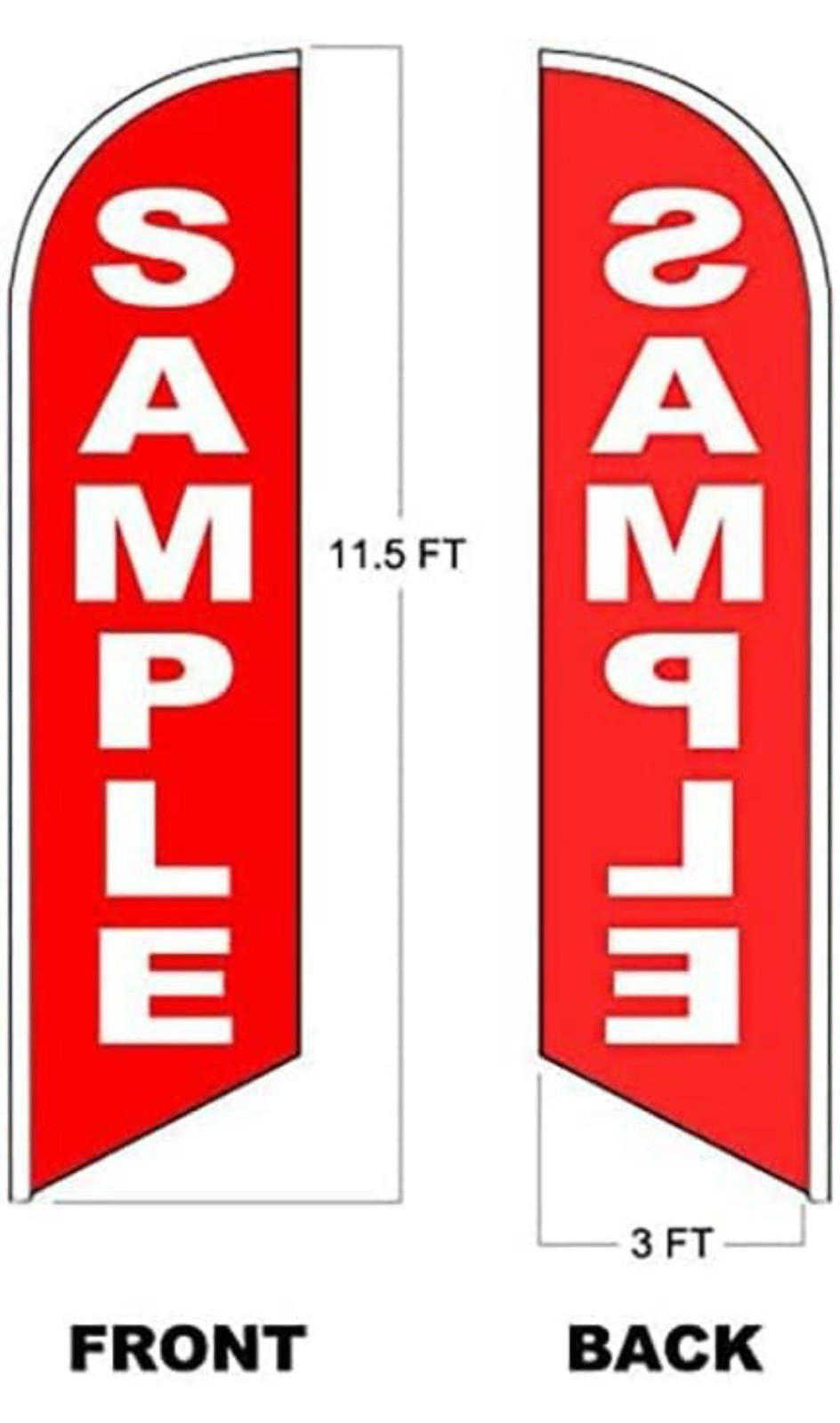 NAILS Windless Swooper Flag 3×11.5 Feather Banner Beauty Salon Sign Bright Pink