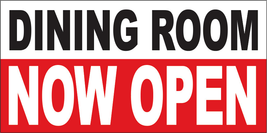 3×10 ft DINING ROOM NOW OPEN Vinyl Banner Sign – wrb