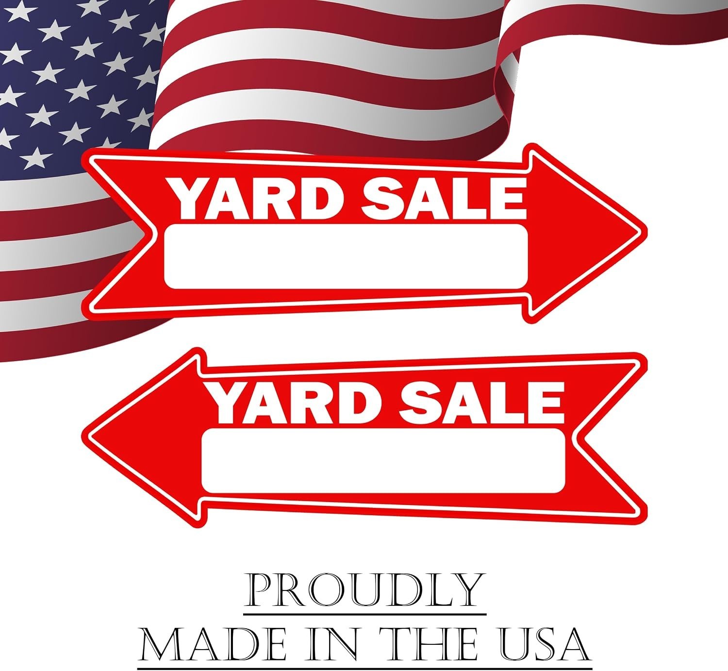 Large Yard Sale Arrows – Double Sided Sign With Stake – Red