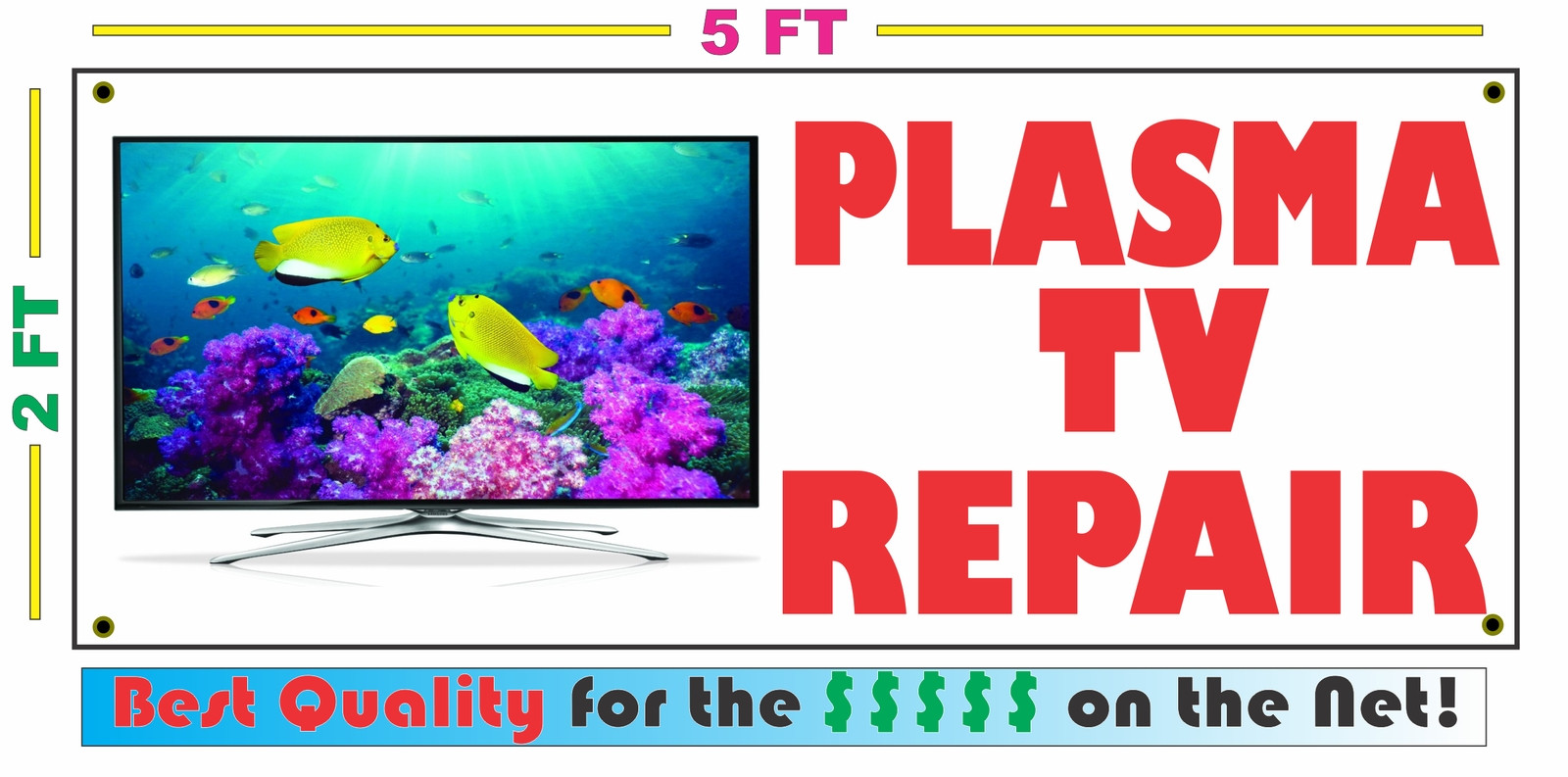 PLASMA TV REPAIR Full Color Banner Sign NEW XXL Size Best Quality for the $ TV