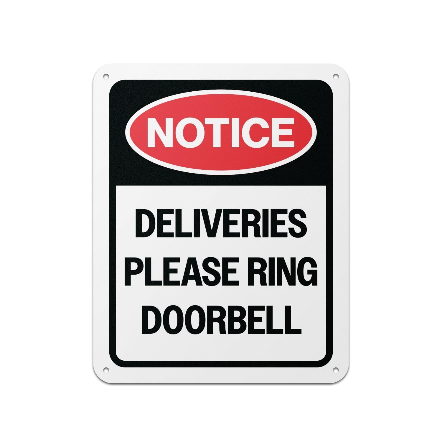 2PK 8×10″ Aluminum Delivery Instructions Sign – Please Ring Doorbell, Outdoor Us