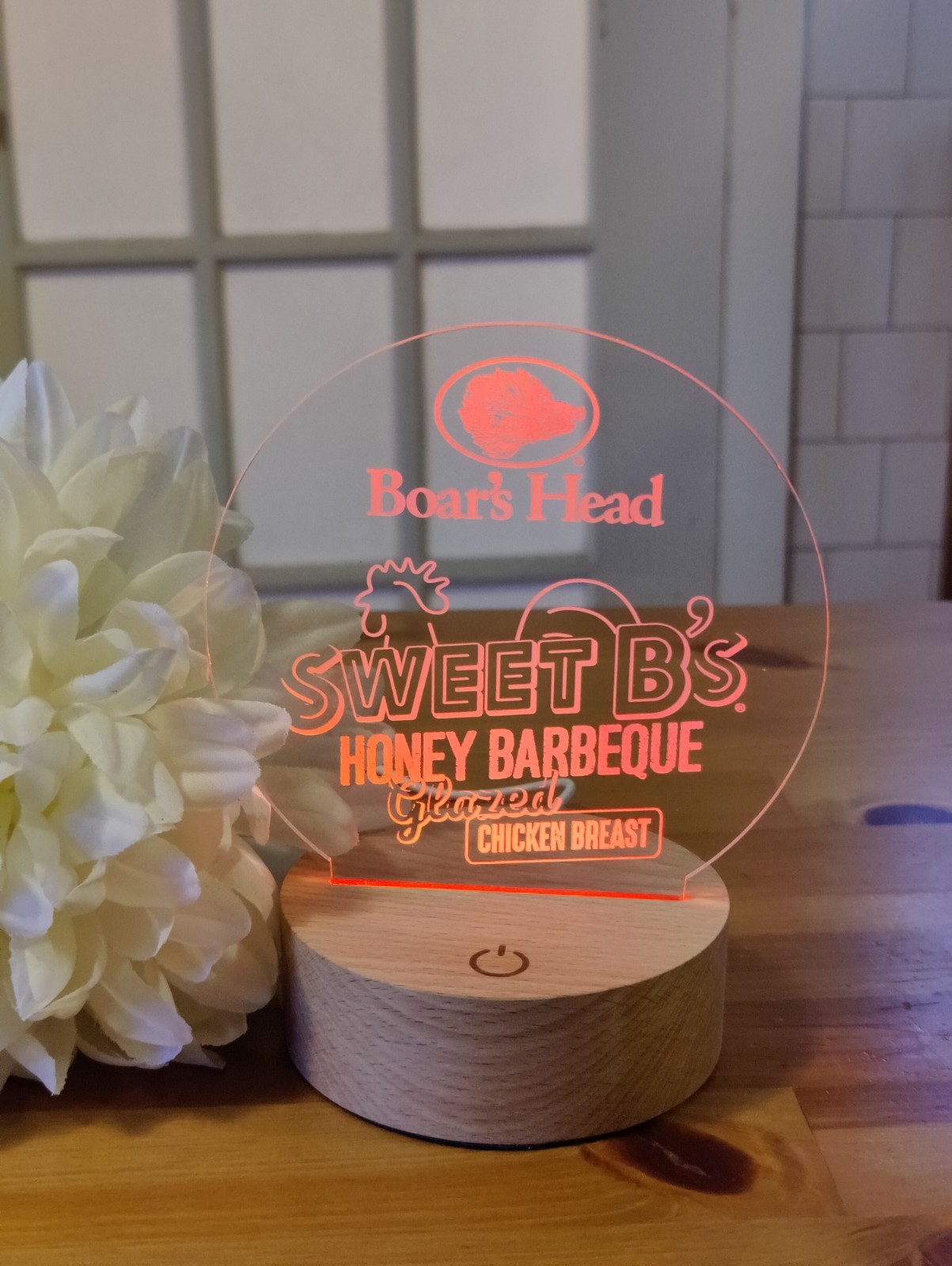 BOARS HEAD BRAND LED Light Up Sign For Counter. Sweet B’s BBQ Chicken. NEW!