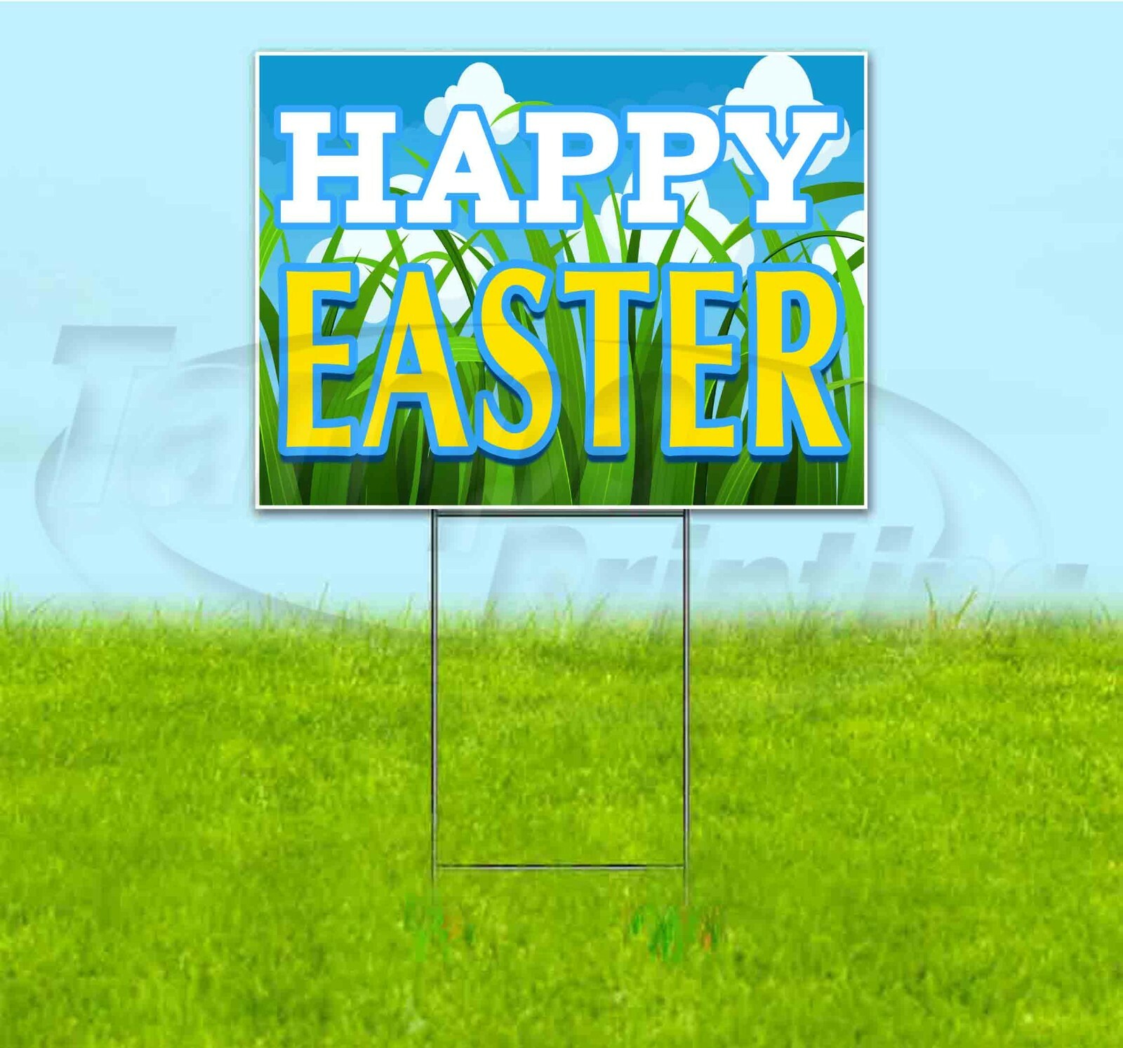 HAPPY EASTER 18×24 Yard Sign WITH STAKE Corrugated Bandit USA BUSINESS HOLIDAY