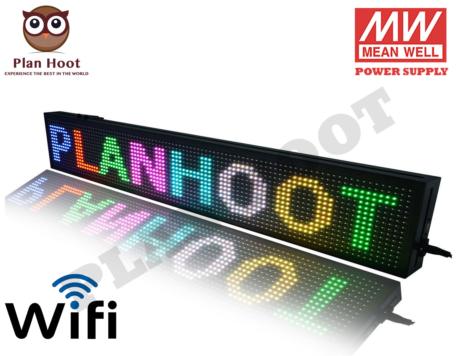 40″X8″ LED SCROLLING SIGN – WIFI RGB 7 COLORS FOR OUTDOOR AND INDOOR USE