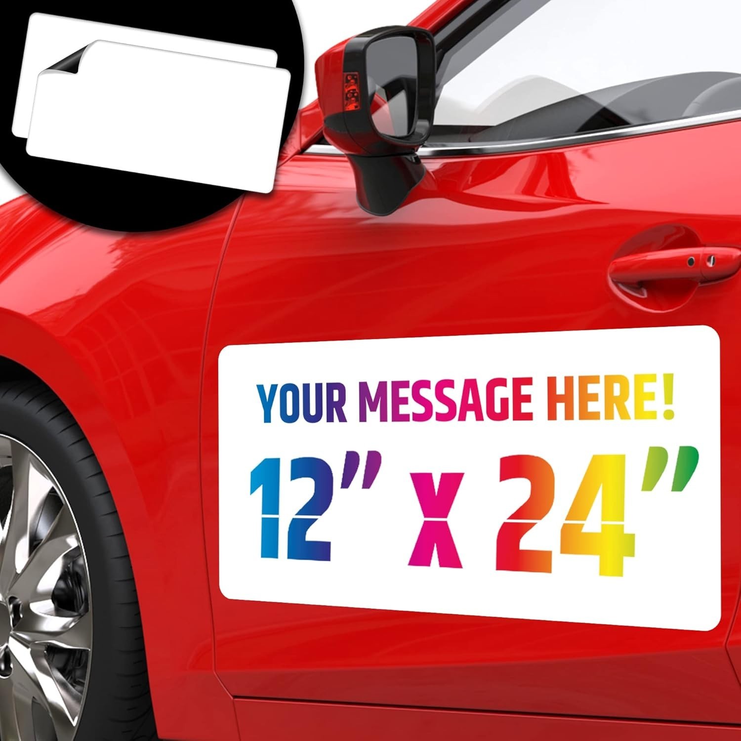Strong Hold Blank Magnetic Car Signs – Ideal for Promoting Your Business 24×12