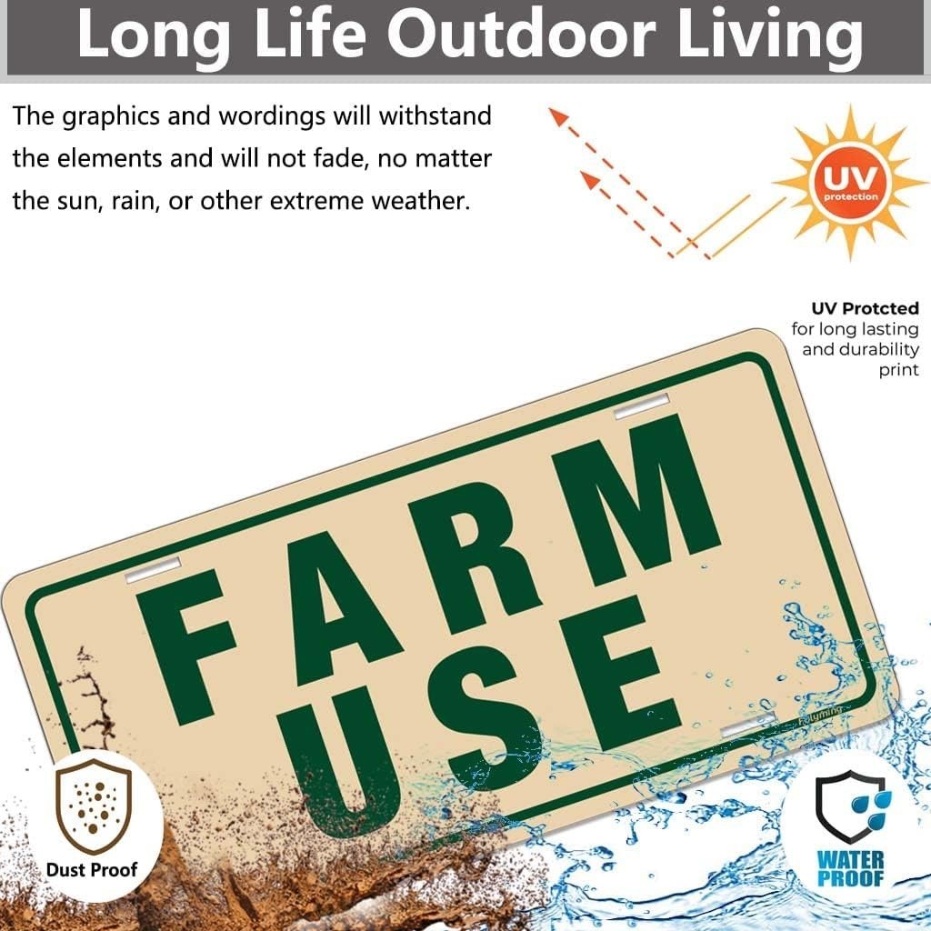 2 Pack Farm Use Id Tag Signs 12 x 6 Inches Metal Farm Signs Reflective Sturdy…