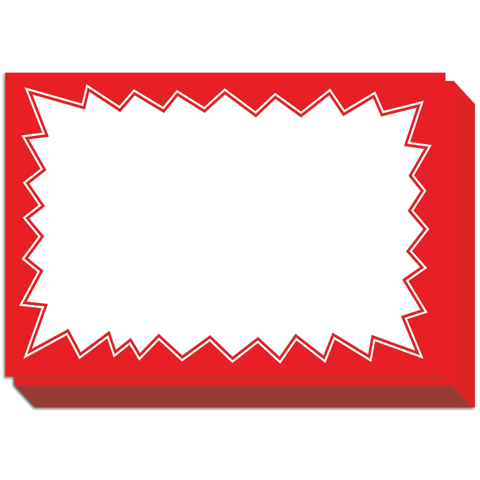 Sutter Signs 50pk Red Starburst Sale Signs 4.5″x6.5″