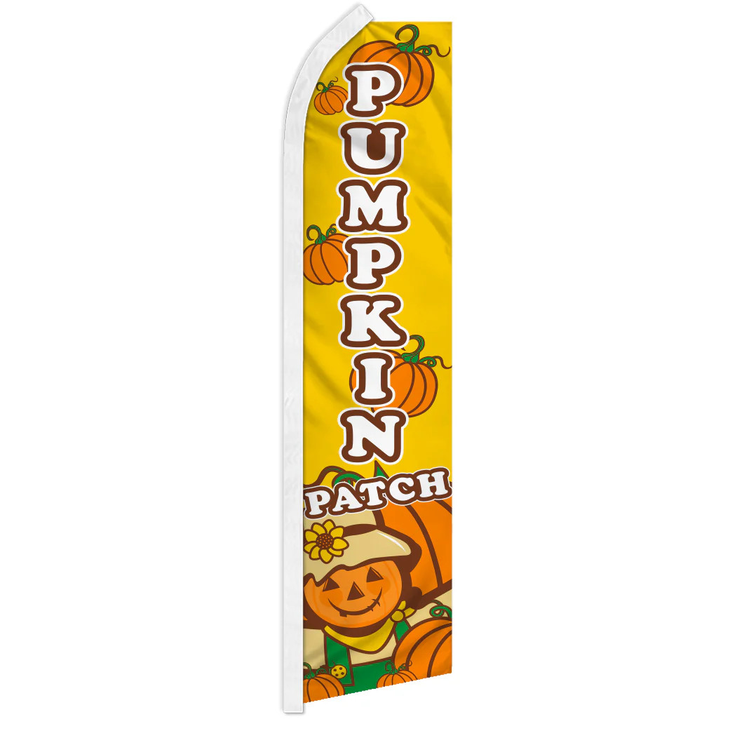 “PUMPKIN PATCH” advertising super flag swooper banner business sign Halloween