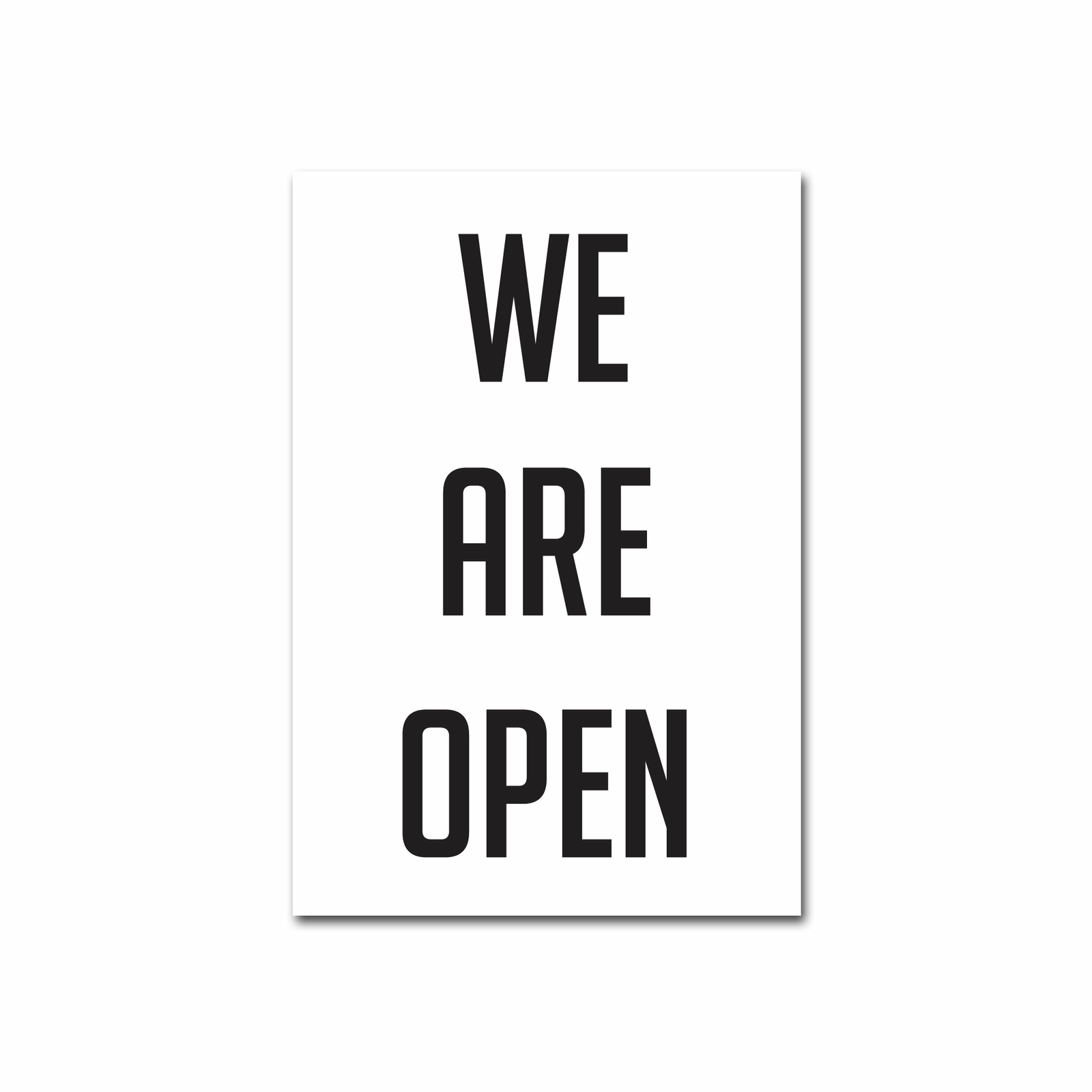 19″ Tall x 13″ Wide We Are Open Business Store Window Sign ~ 3 Different Colors