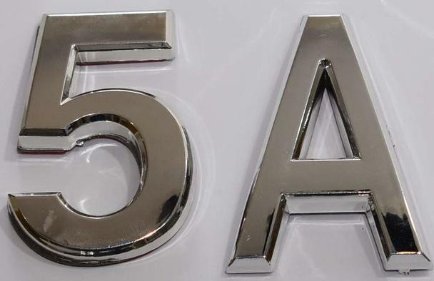 Apartment Number 5A Sign/Mailbox Number Sign, (Silver,3D,…–REF24-1027