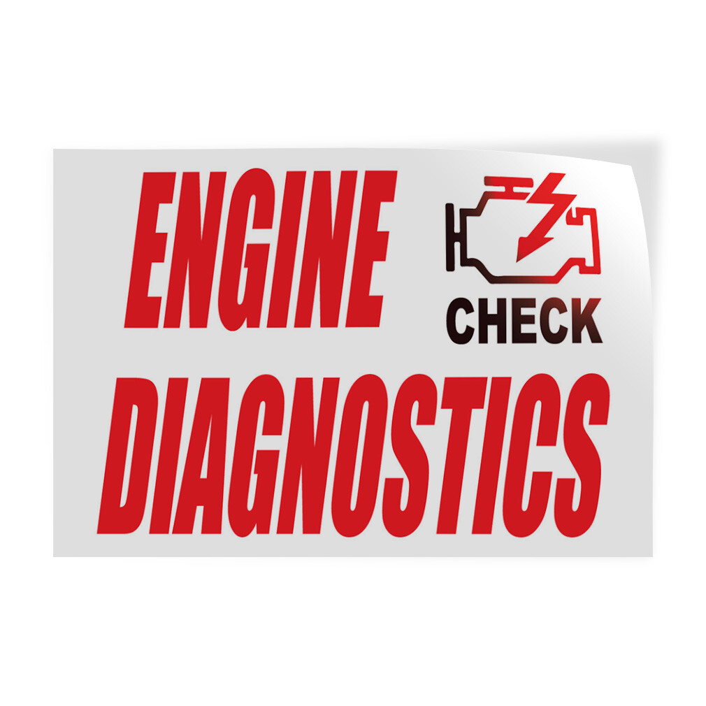Decal Stickers Engine Diagnostics Auto Car Vehicle B Vinyl Store Sign Label