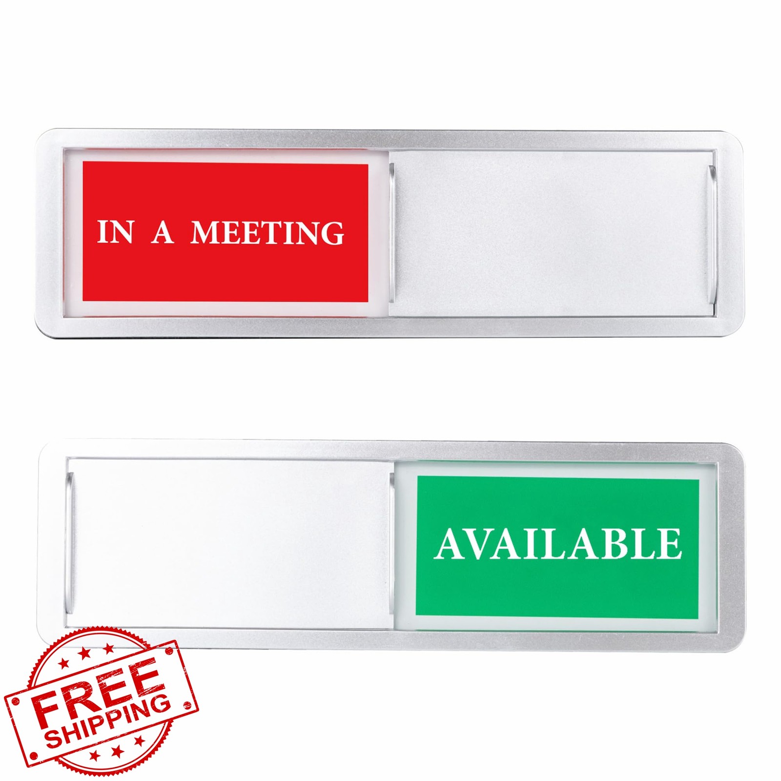 Office Door Sign, In A Meeting/Available Slider Sign, Privacy Door Indicator …
