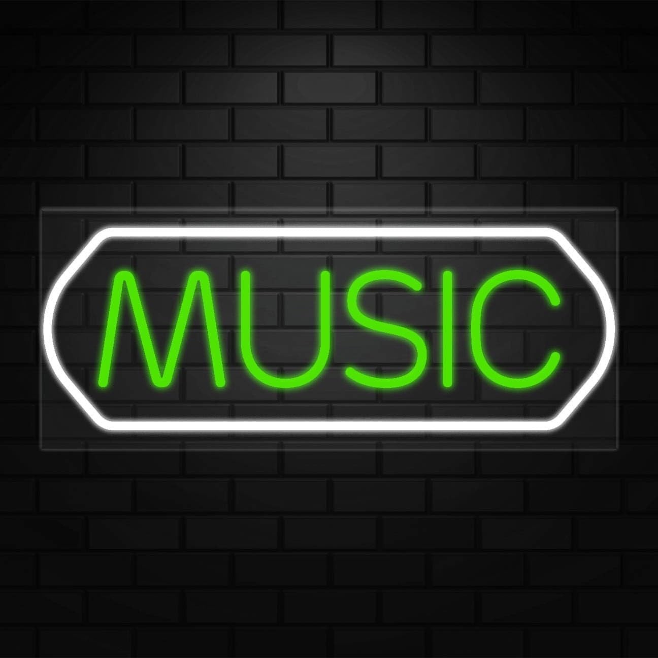Music Sign for Business Displays | LED Flex Neon | 32″W x 13″H x 1″D