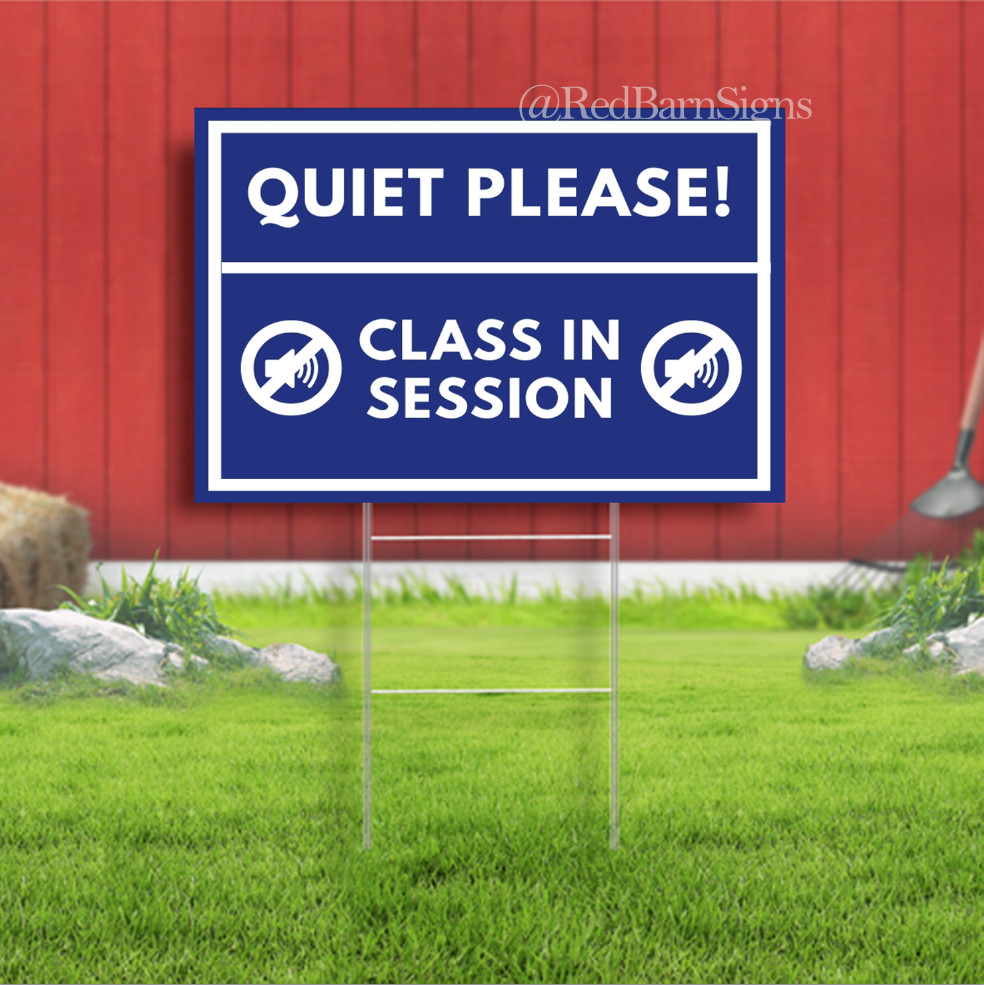 Class Is In Session Back to School Indoor Outdoor Yard Sign with metal stakes