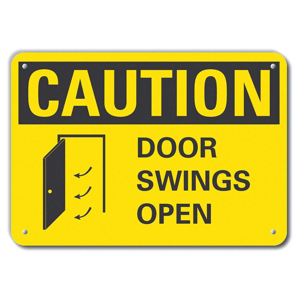 LYLE LCU3-0124-NP_10x7 Caution Sign,7 in x 10 in,Plastic 460D71