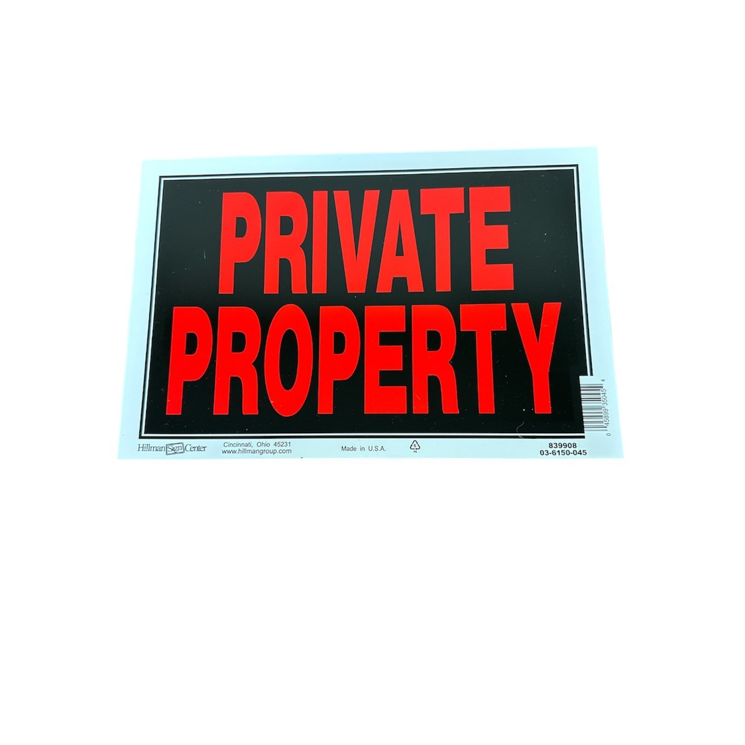 Hillman 8″ x 10″ Plastic Signs Various Models New